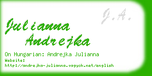 julianna andrejka business card